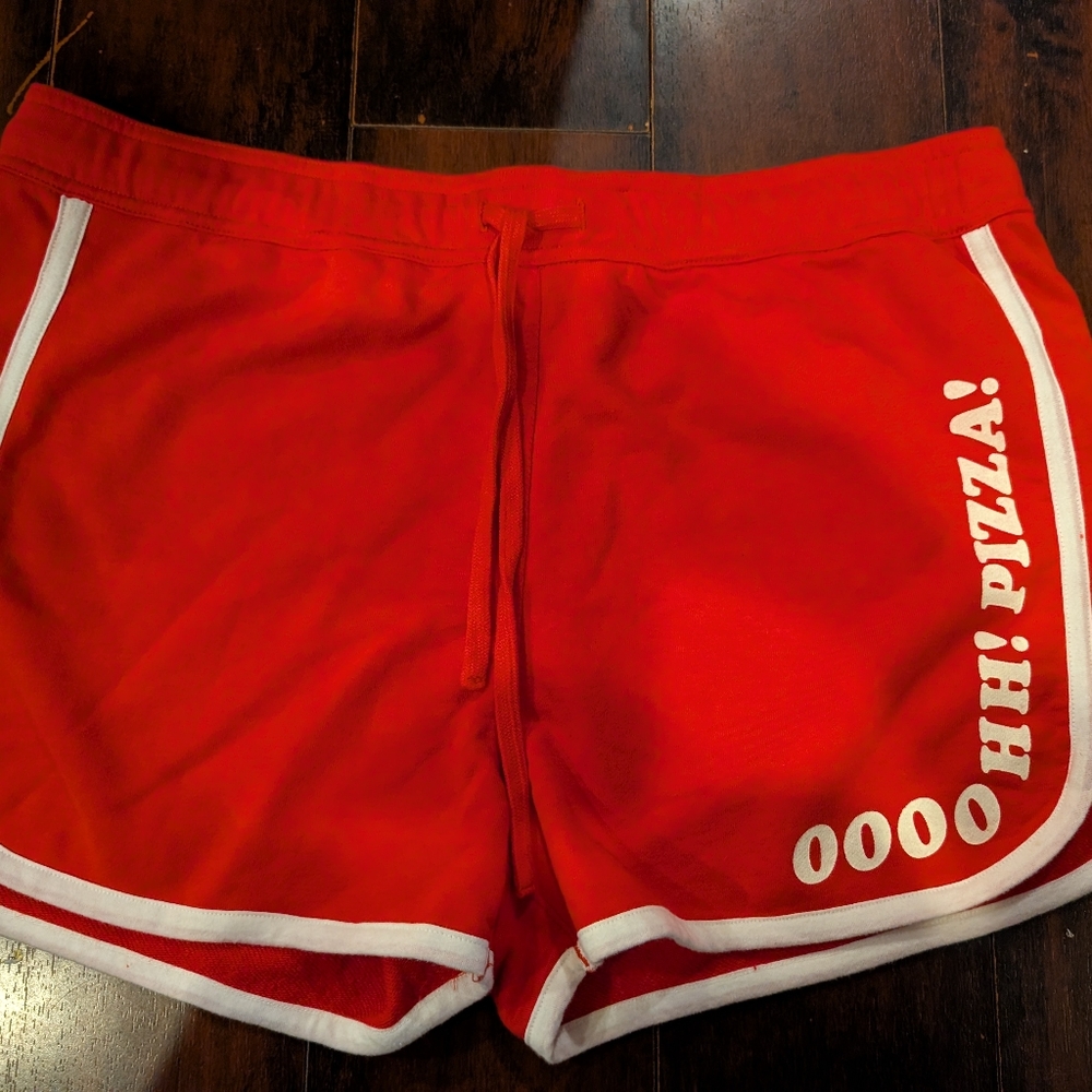 Disney x JUNK FOOD Collab NWT Women's Toy Story -Pizza Planet Red Shorts Size XL